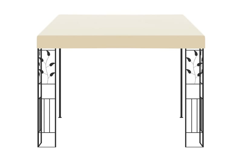 Väggmonterad paviljong 3x3x2,5 m gräddvit - Vit - Komplett paviljong