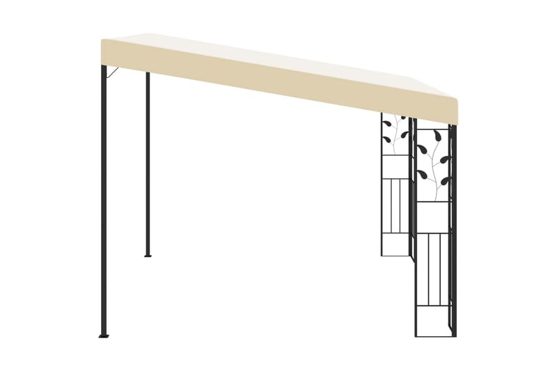 Väggmonterad paviljong 3x3x2,5 m gräddvit - Vit - Utemöbler - Solskydd - Paviljong - Komplett paviljong