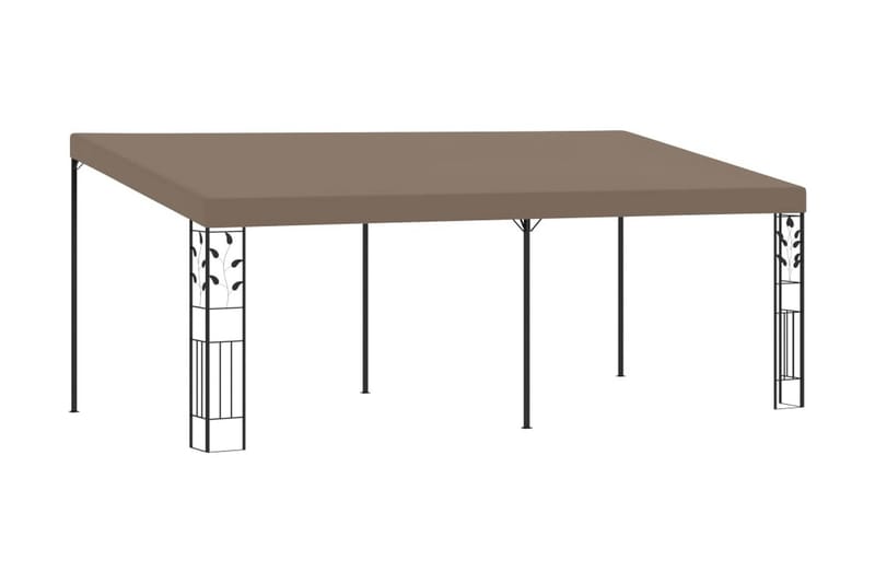 Väggmonterad paviljong 6x3x2,5 m taupe - Brun - Utemöbler - Solskydd - Paviljong - Komplett paviljong