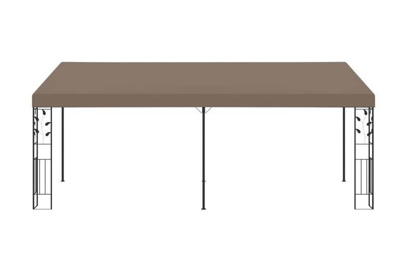 Väggmonterad paviljong 6x3x2,5 m taupe - Brun - Utemöbler - Solskydd - Paviljong - Komplett paviljong