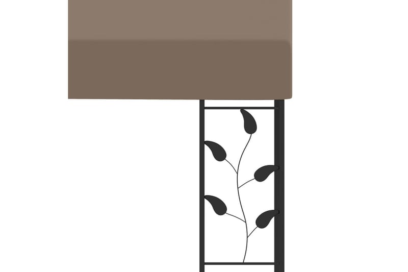 Väggmonterad paviljong 4x3x2,5 m taupe - Brun - Utemöbler - Solskydd - Paviljong - Komplett paviljong