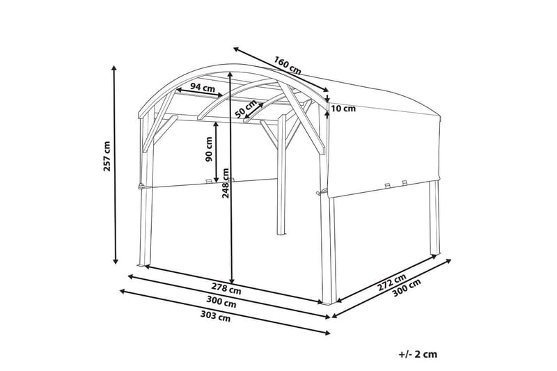 Lusthus Scopello - Utemöbler - Solskydd - Paviljong - Komplett paviljong