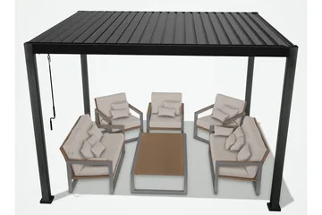 Mirador Paviljong utan Väggar 300x400x250 cm - Mörkgrå - Utemöbler - Solskydd - Paviljong