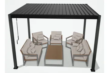 Mirador Paviljong utan Väggar 300x300x250 cm - Mörkgrå - Utemöbler - Solskydd - Paviljong