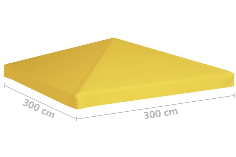 Paviljongtak 270 g/m² 3x3 m gul - Gul - Paviljongtak