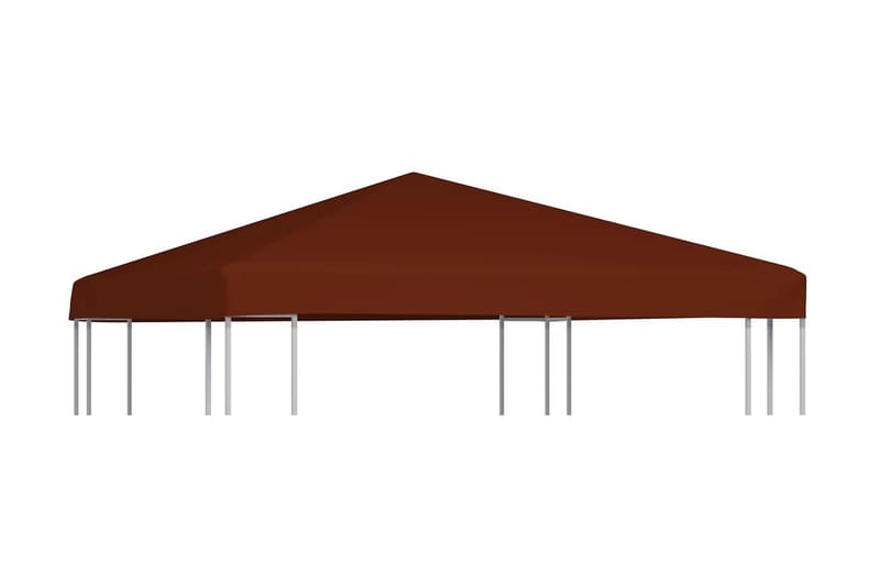 Paviljongtak 310 g/m² 3x3 m terrakotta - Brun - Utemöbler - Solskydd - Paviljong - Paviljongtak