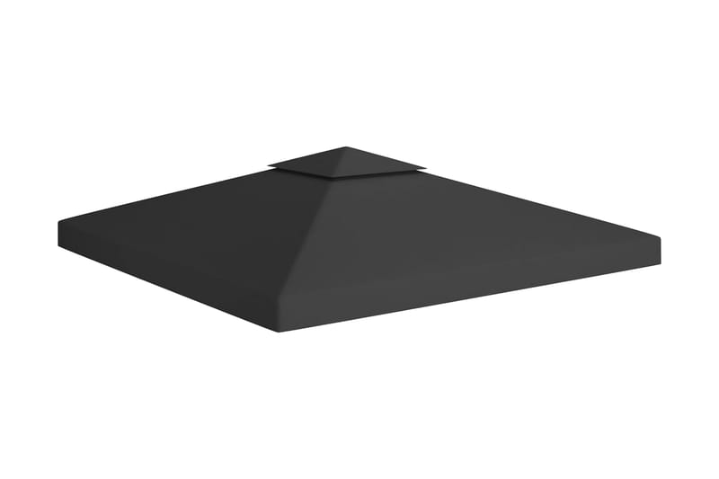 Paviljongtak med ventilering 310 g/m² 3x3 m svart - Svart - Utemöbler - Solskydd - Paviljong - Paviljongtak