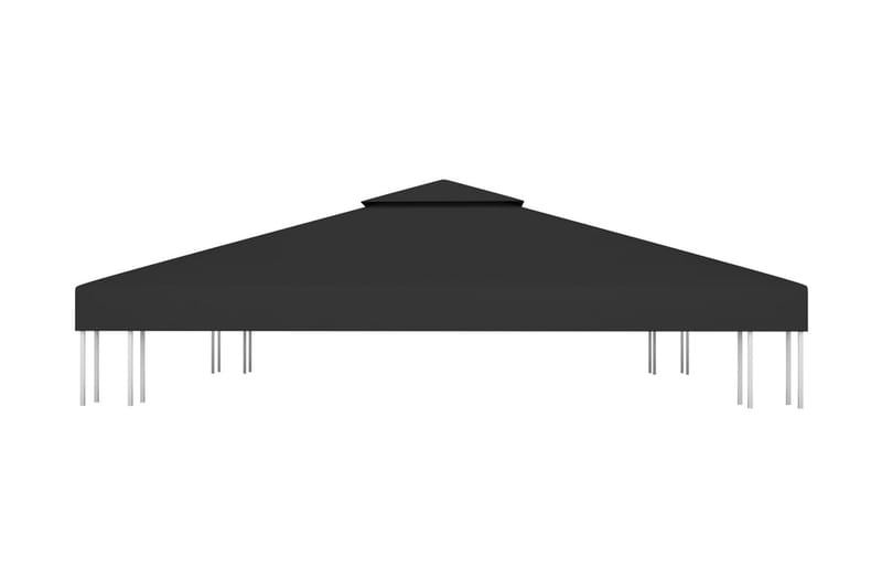 Paviljongtak med ventilering 310 g/m² 3x3 m svart - Svart - Utemöbler - Solskydd - Paviljong - Paviljongtak