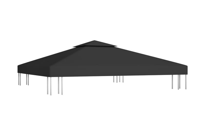 Paviljongtak med ventilering 310 g/m² 3x3 m svart - Svart - Utemöbler - Solskydd - Paviljong - Paviljongtak