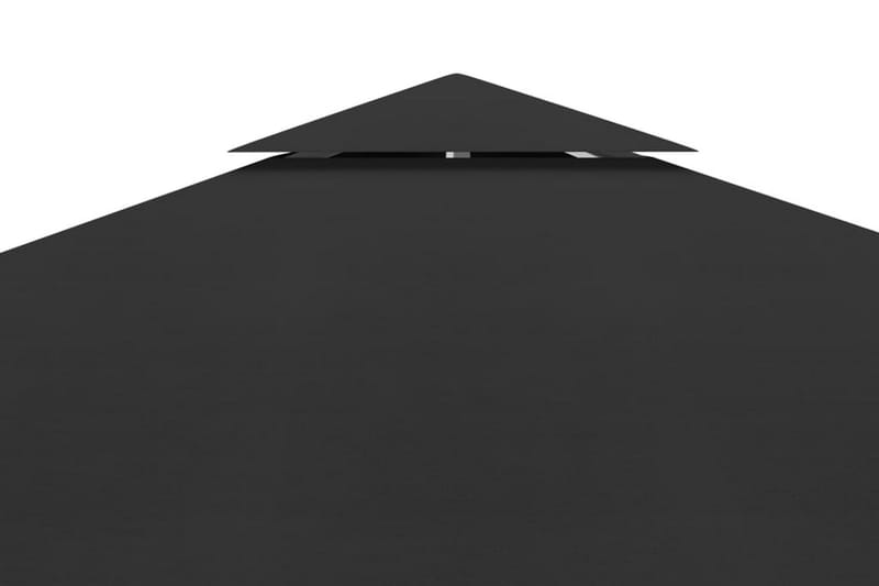 Paviljongtak med ventilering 310 g/m² 3x3 m svart - Svart - Utemöbler - Solskydd - Paviljong - Paviljongtak