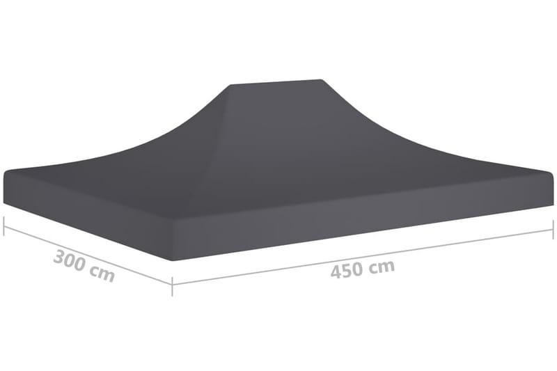Tak till partytält 4,5x3 m antracit 270 g/m² - Grå - Utemöbler - Solskydd - Paviljong - Paviljongtak
