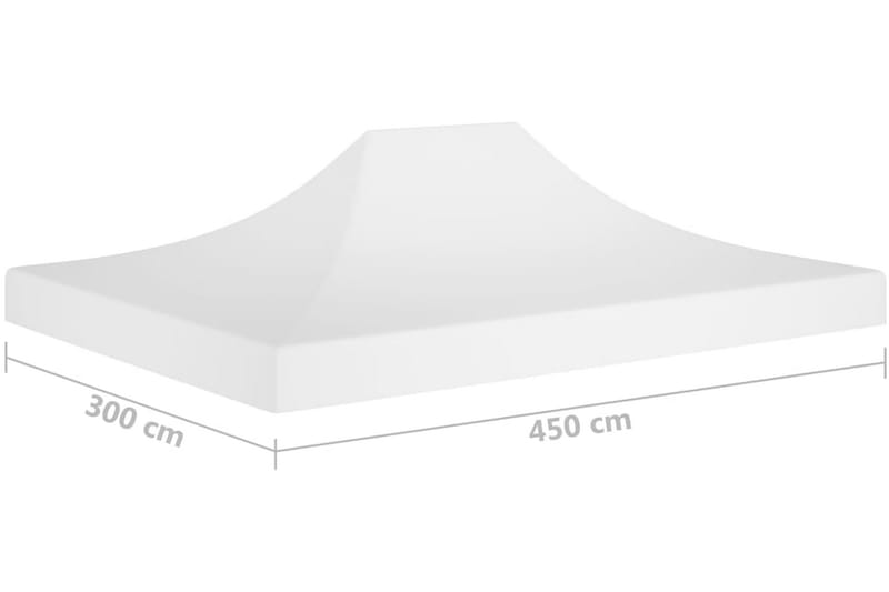 Tak till partytält 4,5x3 m vit 270 g/m² - Vit - Utemöbler - Solskydd - Paviljong - Paviljongtak