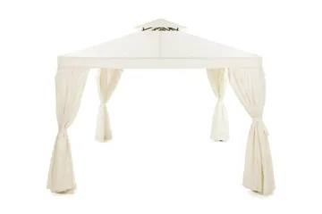 Bermuda Väggar till Paviljong 3x4 m - Beige/Vit - Utemöbler - Solskydd - Paviljong - Paviljongväggar