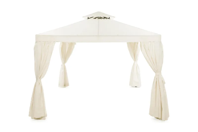 Bermuda Väggar till Paviljong 3x4 m - Beige/Vit - Utemöbler - Solskydd - Paviljong - Paviljongväggar