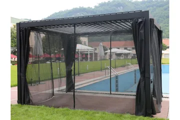 Myggnät till Paviljong Mirador 300x300 cm 4 st Svart - Utemöbler - Solskydd - Paviljong - Paviljongväggar
