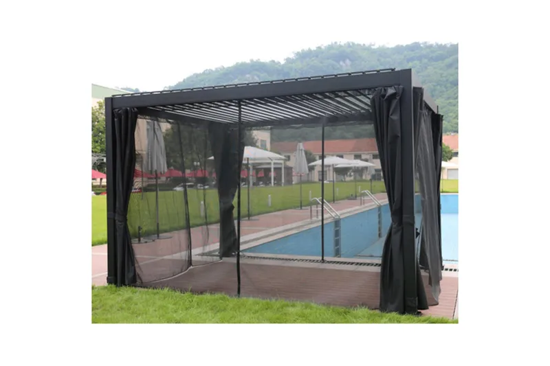 Myggnät till Paviljong Mirador 4 st Svart, undefined