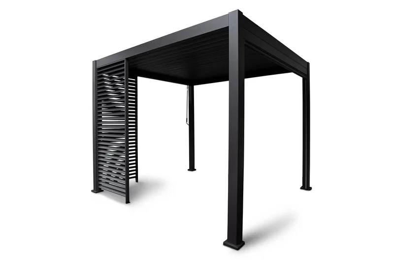 Paviljong vägg Mirador 93x235  cm Mör kgrå aluminium, undefined