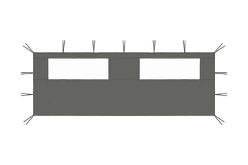 Sidovägg med fönster till partytält 6x2 m antracit