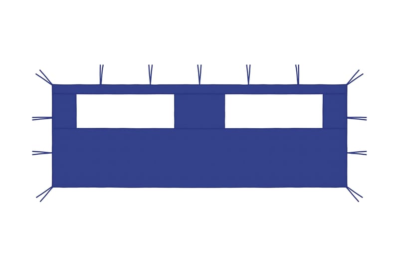 Sidovägg med fönster till partytält 6x2 m blå - Blå - Partytält - Trädgårdstält & förvaringstält