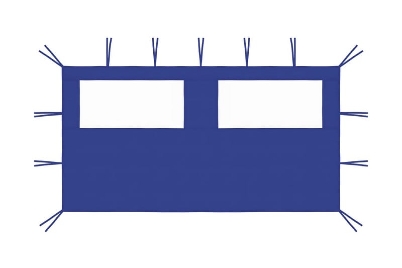 Sidovägg med fönster till partytält 4x2 m blå - Blå - Partytält - Trädgårdstält & förvaringstält