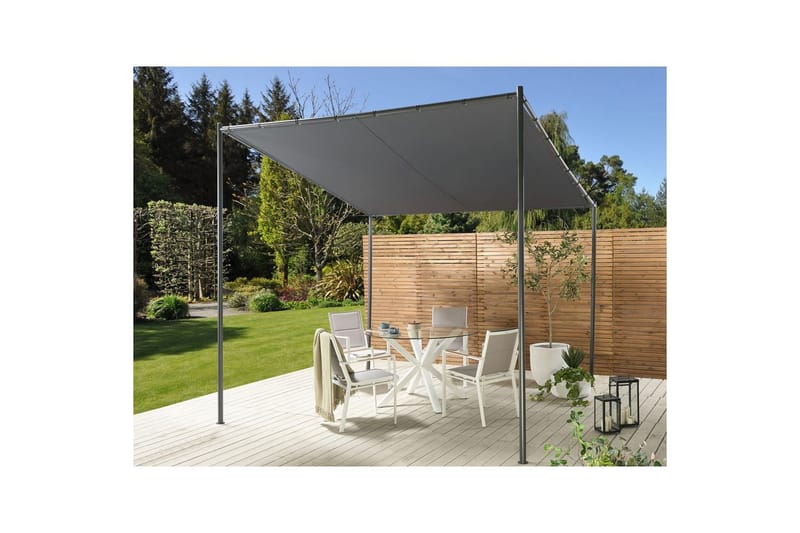 Trädgårdspergola Vimino - Grå, svart - Utemöbler - Solskydd - Pergola