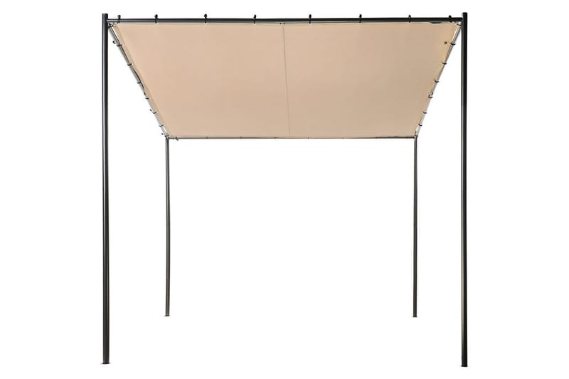 Trädgårdspergola Vimino - Taupe, svart - Utemöbler - Solskydd - Paviljong - Komplett paviljong