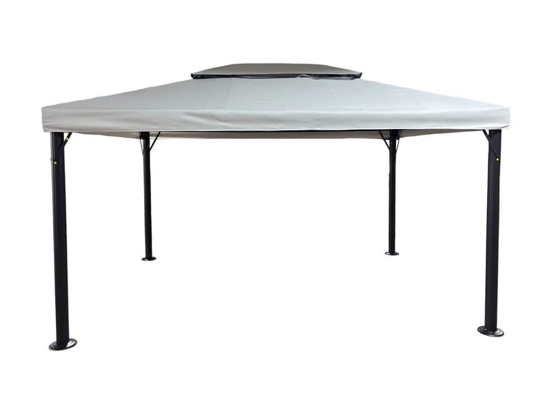 Utepaviljong SUNSET Paviljong 3x4 m - grå - Utemöbler - Solskydd - Paviljong - Komplett paviljong