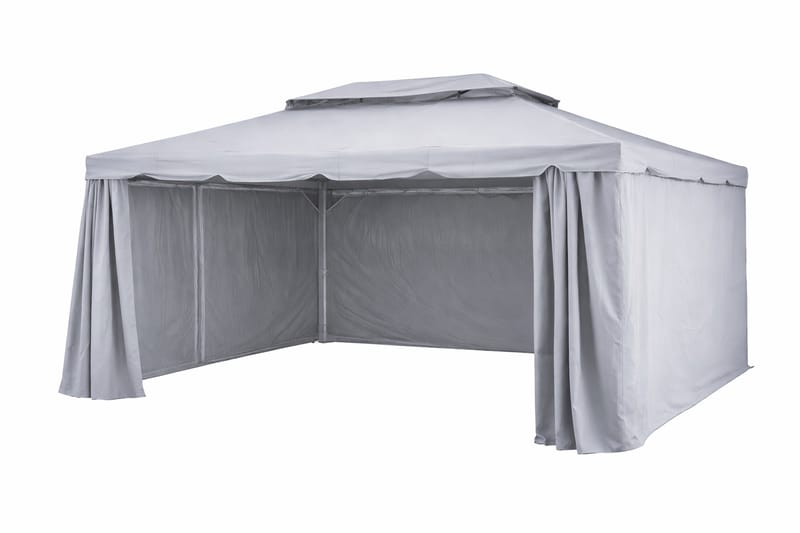 Utepaviljong SUNSET Paviljong 3x4 m - grå - Utemöbler - Solskydd - Paviljong - Komplett paviljong