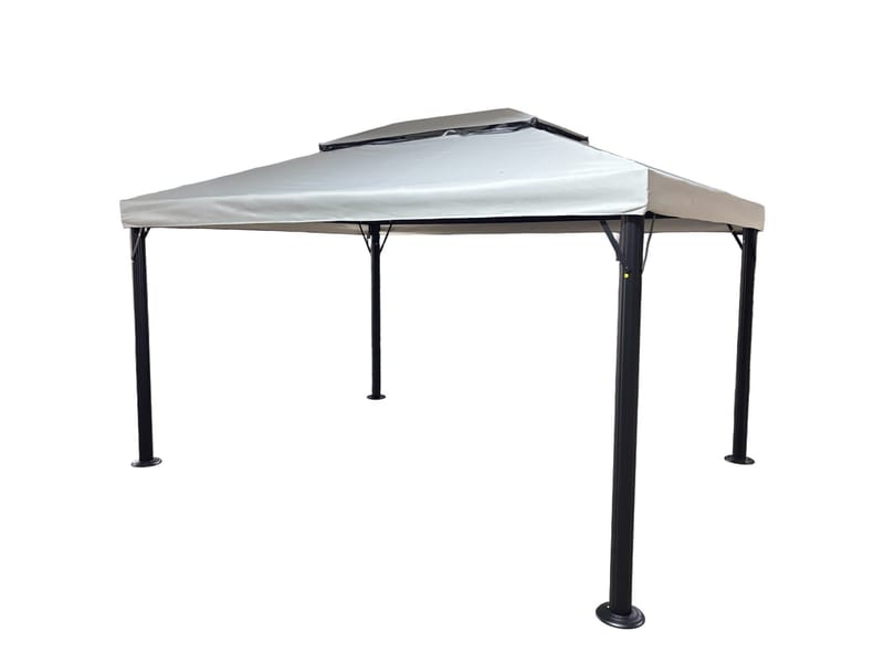 Utepaviljong SUNSET Paviljong 3x4 m - grå - Utemöbler - Solskydd - Paviljong - Komplett paviljong