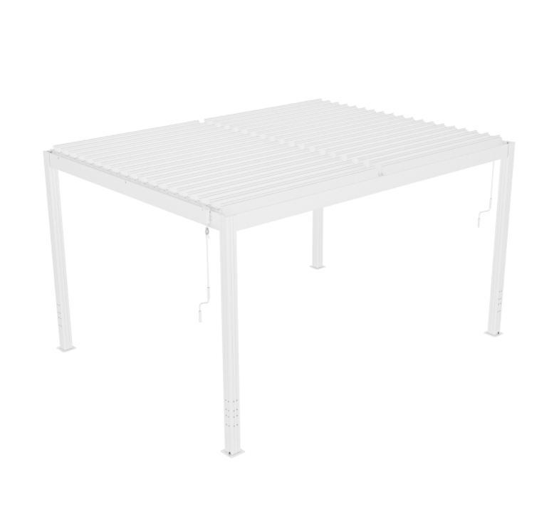 Pergola | Öppningsbart lamelltak | 4x3 | Vit - Utemöbler - Solskydd - Pergola