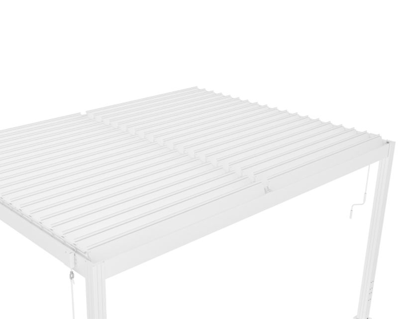 Pergola | Öppningsbart lamelltak | 4x3 | Vit - Utemöbler - Solskydd - Pergola