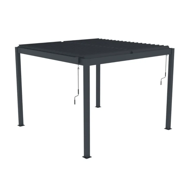 Pergola | Aluminiumram | 3x3m | Antracit - Utemöbler - Solskydd - Pergola