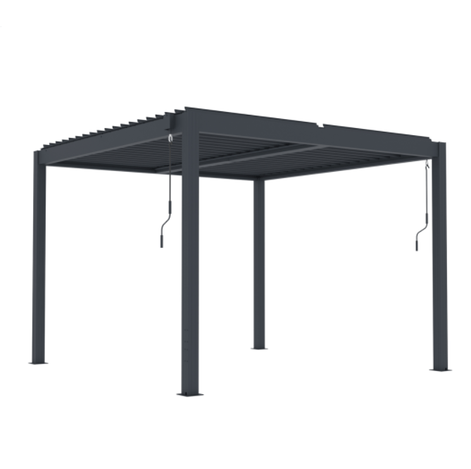 Pergola | Aluminiumram | 3x3m | Antracit - Utemöbler - Solskydd - Pergola