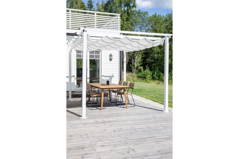 Lazio Pergola 348 cm - Vit - Utemöbler - Solskydd - Pergola