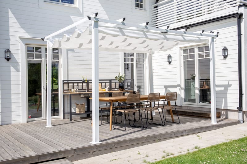 Lazio Pergola 348 cm - Vit - Utemöbler - Solskydd - Pergola