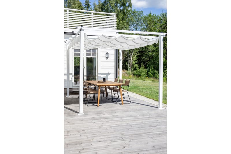 Lazio Pergola 348 cm - Vit - Utemöbler - Solskydd - Pergola