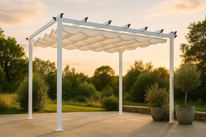 Lazio Pergola 348 cm - Vit - Utemöbler - Solskydd - Pergola