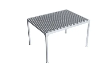 Pergola Öppningsbara lameller 3x3 m - Vit - Utemöbler - Solskydd - Pergola