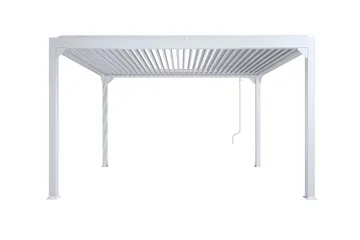 Pergola Öppningsbara lameller 3x3 m - Vit - Utemöbler - Solskydd - Pergola