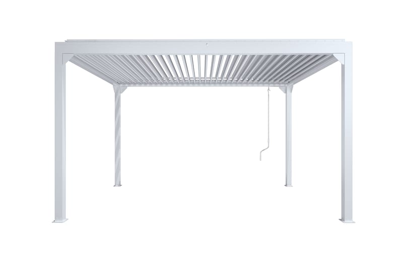 Pergola Öppningsbara lameller 3x3 m - Vit - Utemöbler - Solskydd - Pergola