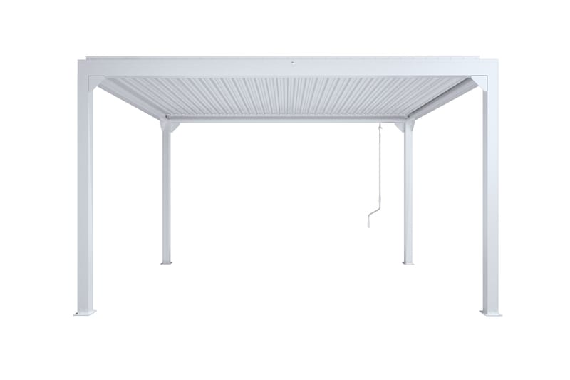 Pergola Öppningsbara lameller 3x3 m - Vit - Utemöbler - Solskydd - Pergola