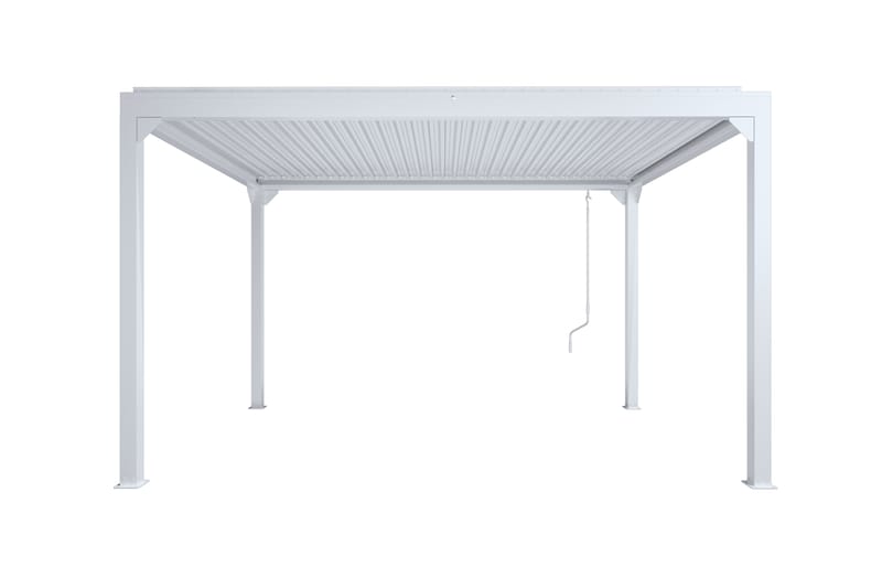 Pergola Öppningsbara lameller 3x4 m - Vit - Utemöbler - Solskydd - Pergola