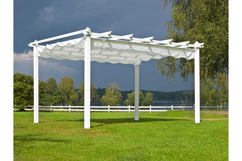 Pergola Hillerstorp Skanör 300 x 400 cm - Vit - Utemöbler - Solskydd - Pergola