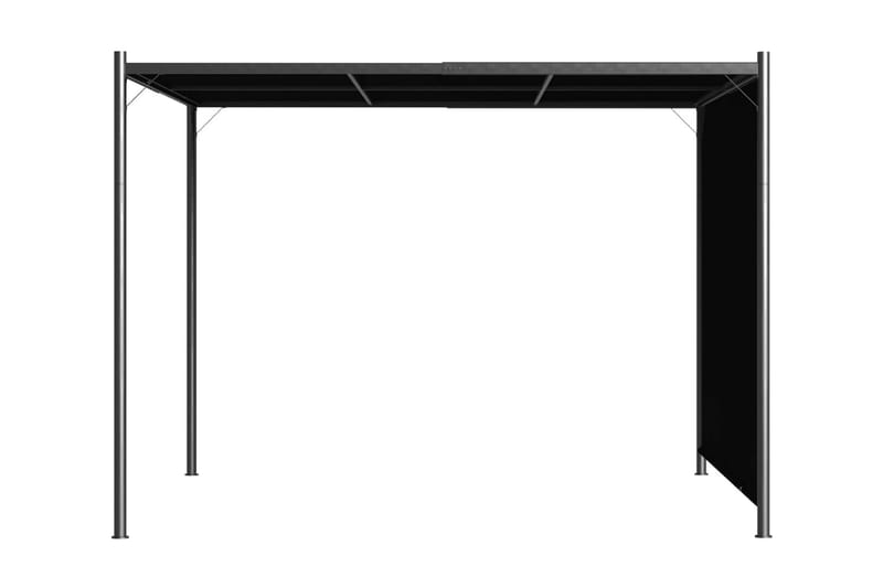 Pergola med infällbart tak 3x3 m antracit - Grå - Utemöbler - Solskydd - Pergola