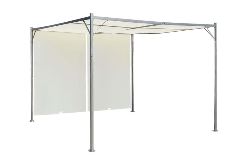 Pergola med justerbart tak gräddvit 3x3 m stål - Vit - Grilltält - Pergola