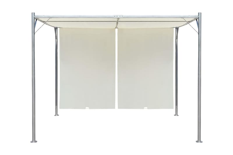 Pergola med justerbart tak gräddvit 3x3 m stål - Vit - Utemöbler - Solskydd - Pergola