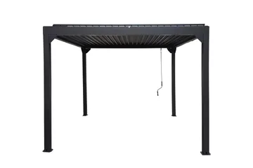 Pergola Premium Öppningsbara lameller - Grå - Utemöbler - Solskydd - Pergola
