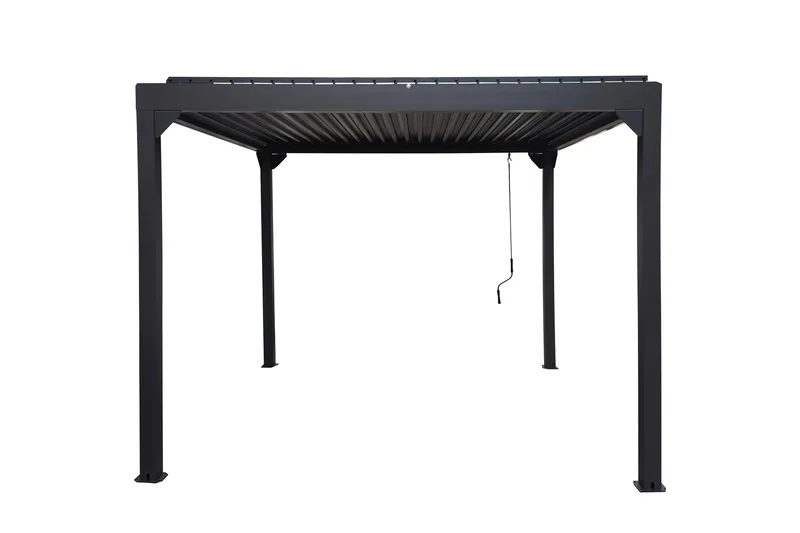 Pergola Premium Öppningsbara lameller, Grå