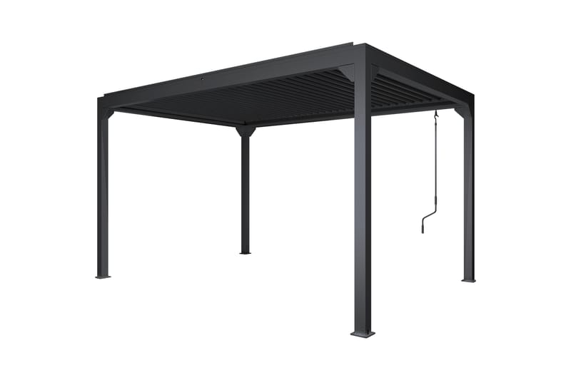 Pergola Premium Öppningsbara lameller - Grå - Utemöbler - Solskydd - Pergola