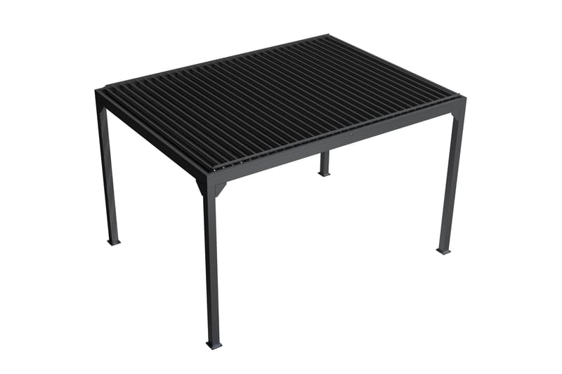 Pergola Premium Öppningsbara lameller - Grå - Utemöbler - Solskydd - Pergola